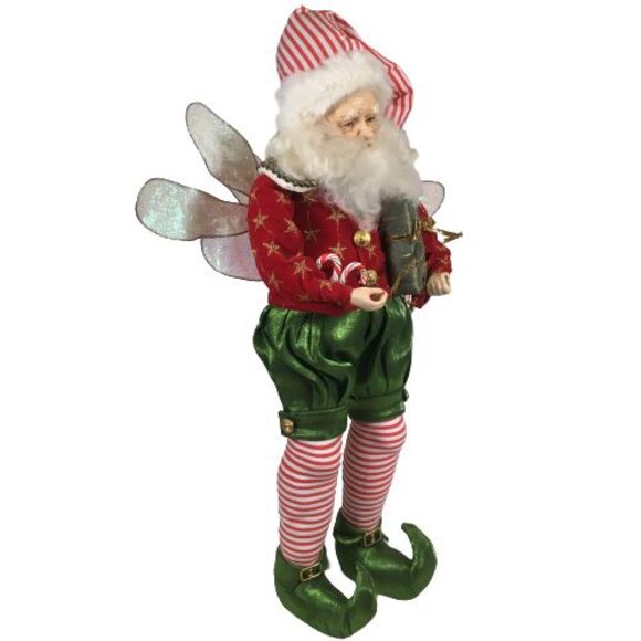Mark Roberts Christmas Santa Fairy Elf Pointy Shoes Present Candy 21" Posable - Picture 2 of 16